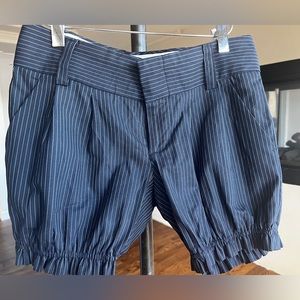 Alice & Olivia Pinstripe Short with ruffle hem